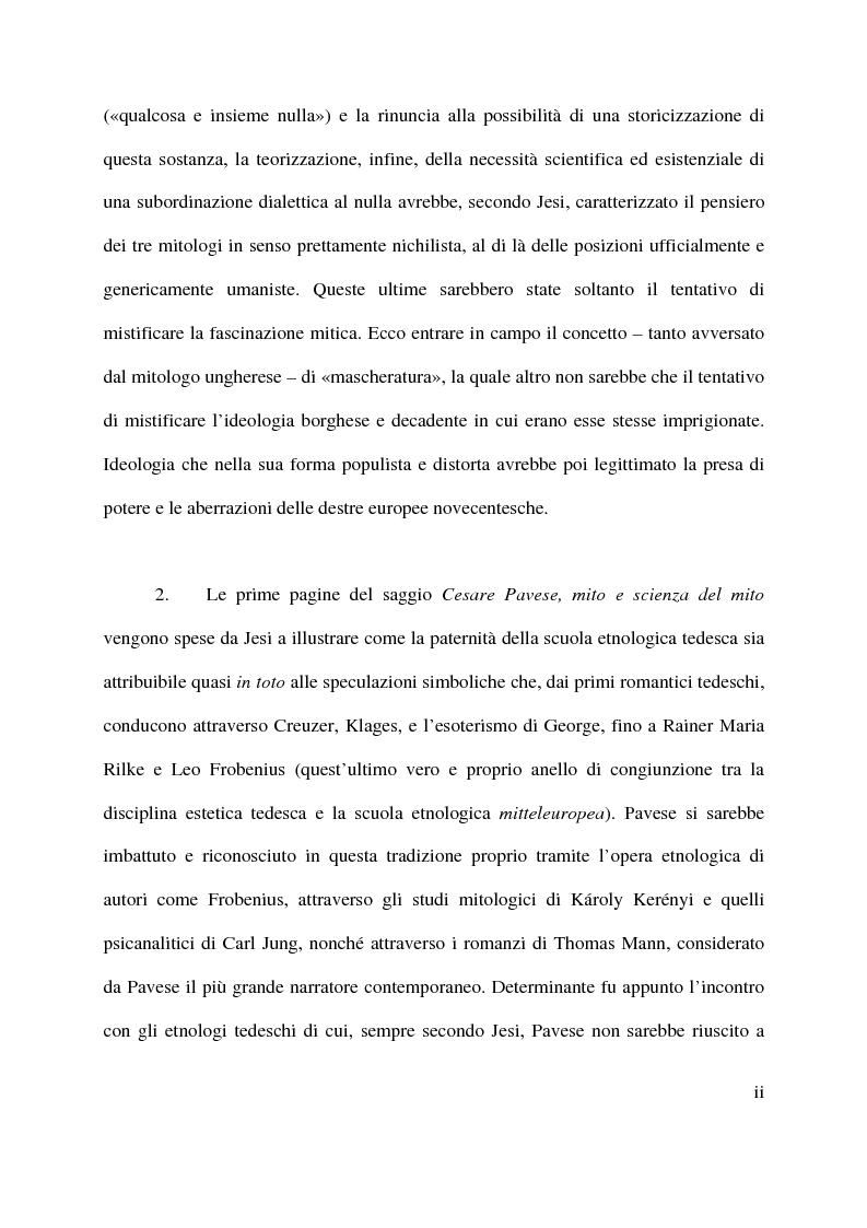 Anteprima della tesi: La macchina mitologica di Cesare Pavese, Pagina 2