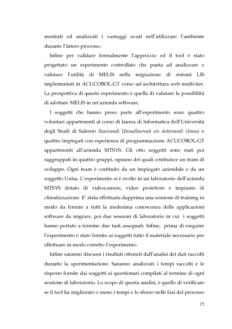 Anteprima della tesi: MELIS un ambiente per la reingegnerizzazione di interfacce legacy verso il web, Pagina 6