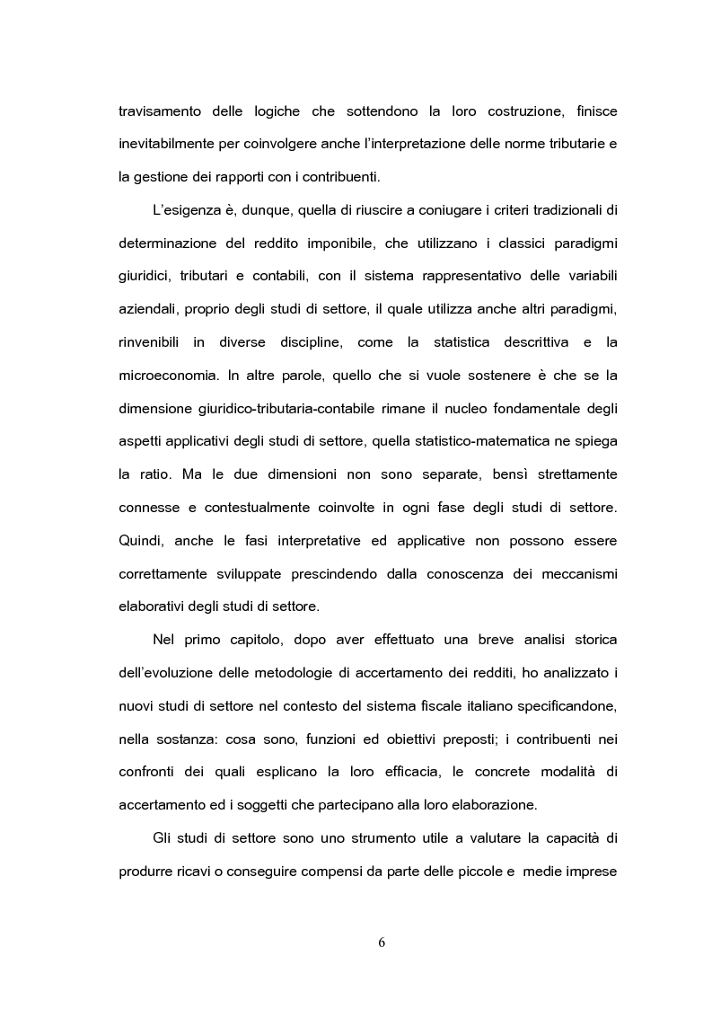Anteprima della tesi: Le criticità degli studi di settore dal punto di vista statistico, Pagina 3