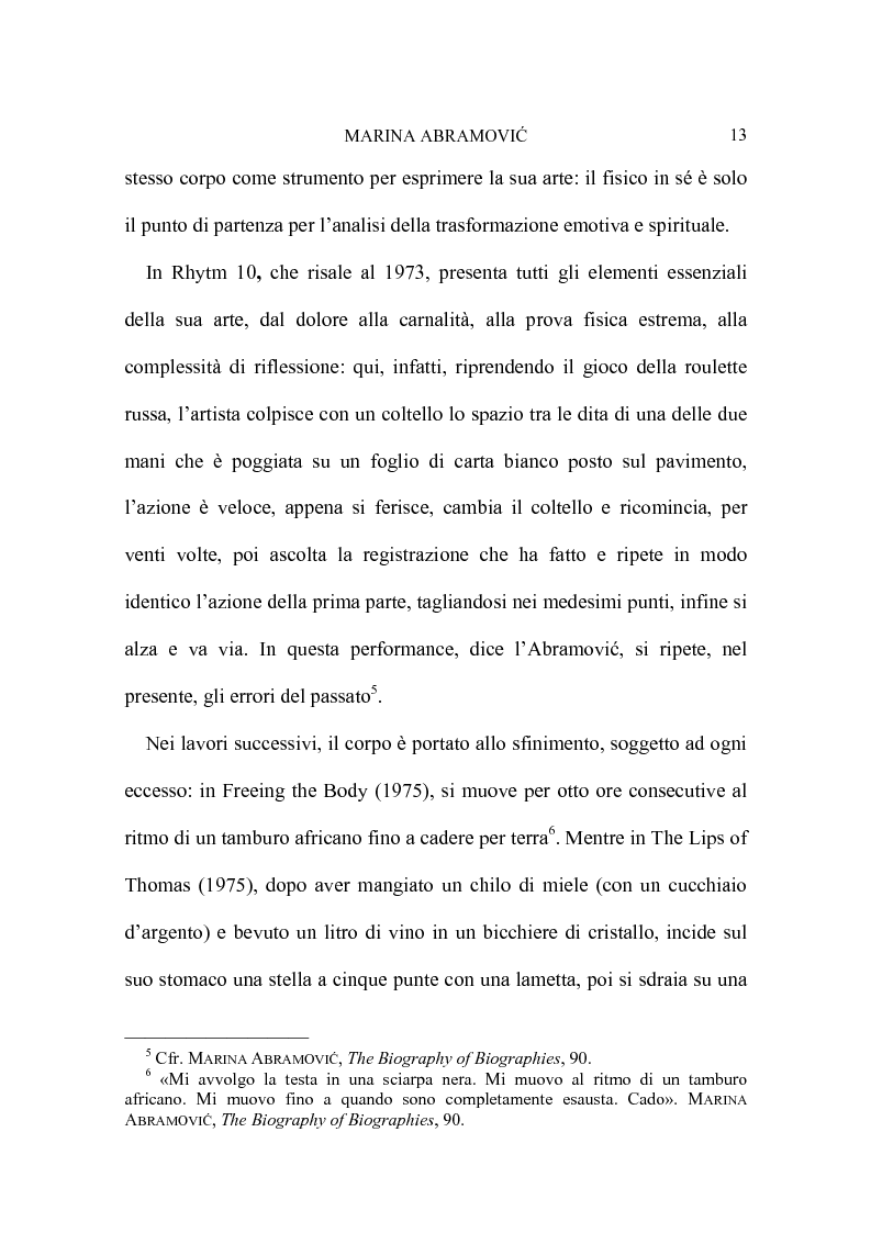 Anteprima della tesi: Marina Abramovic, Pagina 11