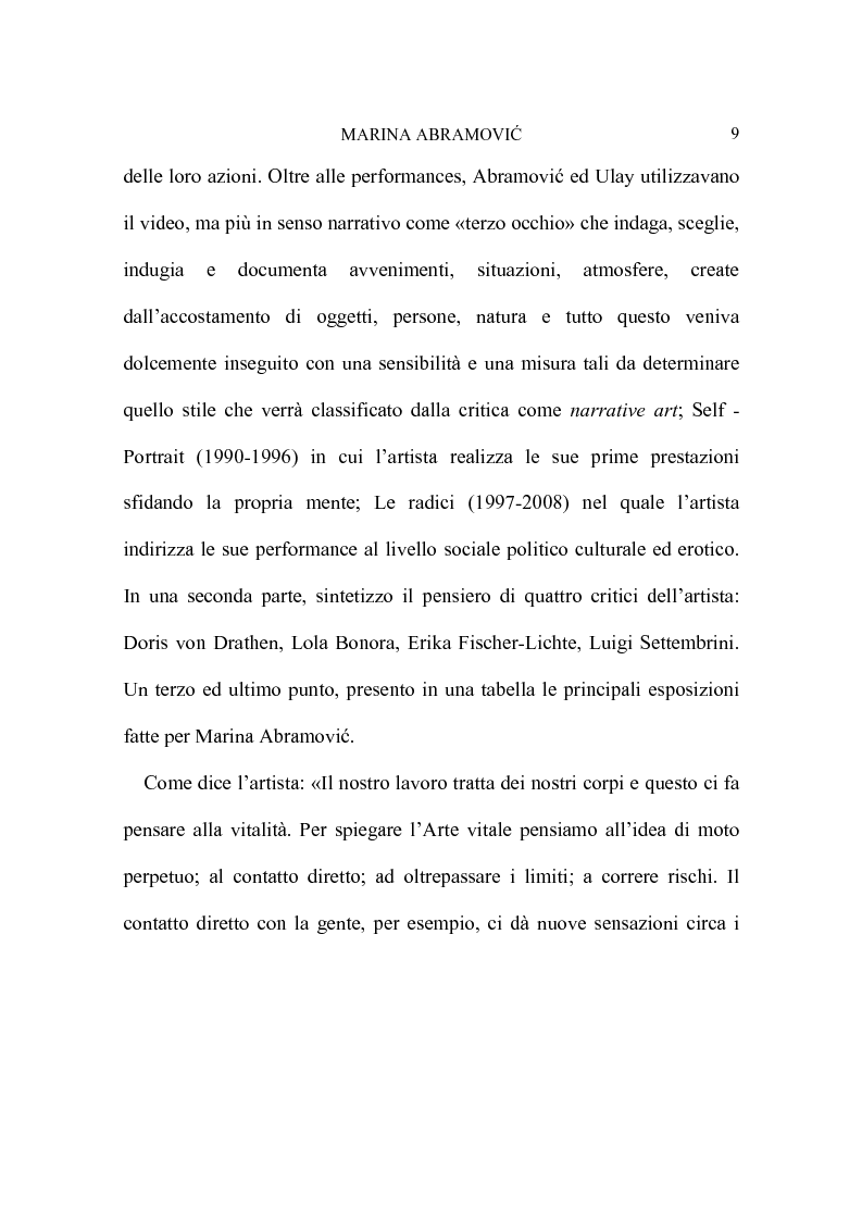 Anteprima della tesi: Marina Abramovic, Pagina 7
