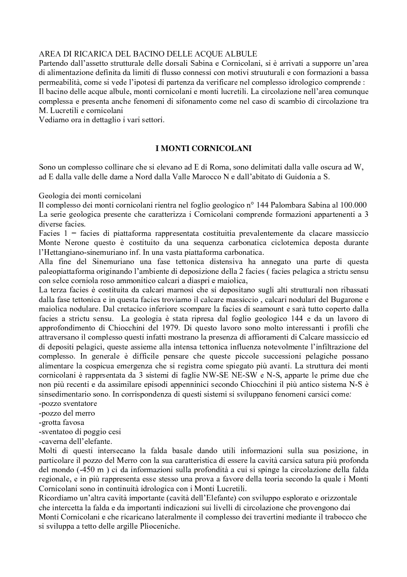 Anteprima della tesi: Bilancio idrologico del bacino delle acque albule di Tivoli, Pagina 2