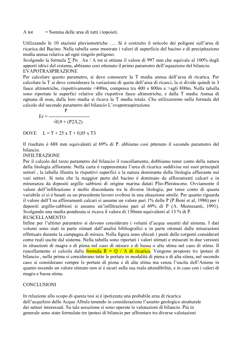 Anteprima della tesi: Bilancio idrologico del bacino delle acque albule di Tivoli, Pagina 7