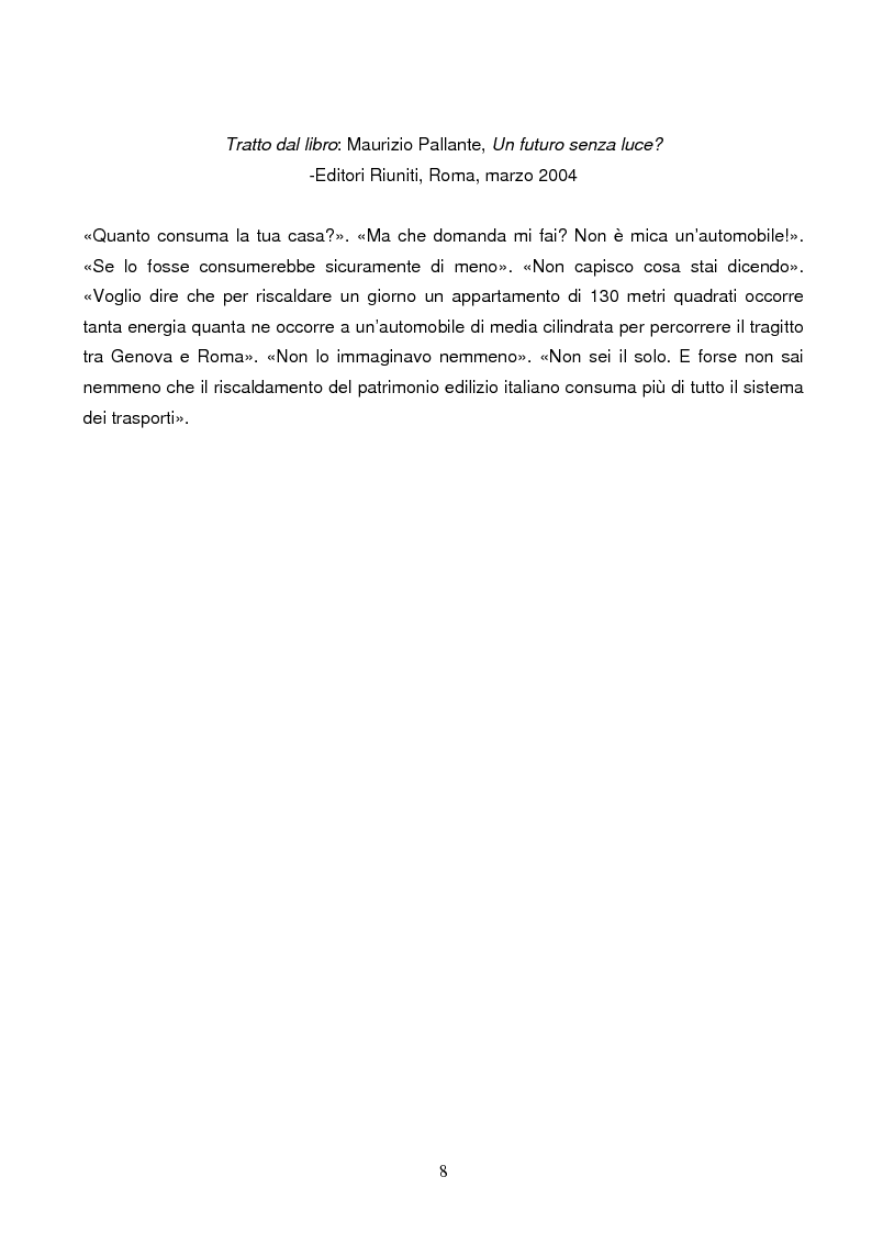 Anteprima della tesi: Energie rinnovabili e risparmio energetico in bioedilizia applicate a un caso studio di edificio bioclimatico (Casa solare Rosignano), Pagina 2