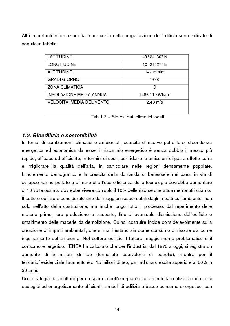 Anteprima della tesi: Energie rinnovabili e risparmio energetico in bioedilizia applicate a un caso studio di edificio bioclimatico (Casa solare Rosignano), Pagina 8