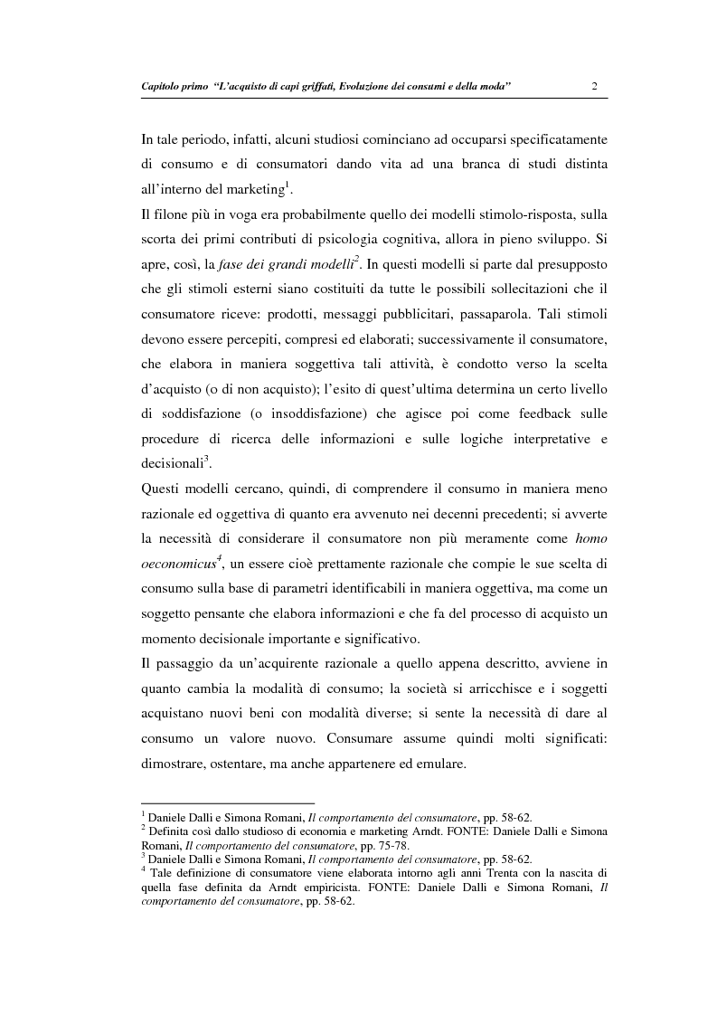Anteprima della tesi: Un modello di regressione multinomiale per l’analisi delle motivazioni d’acquisto: il caso dei prodotti griffati, Pagina 6