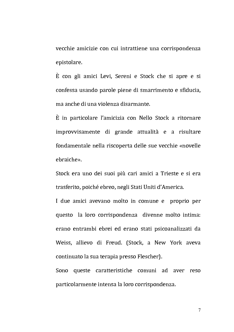 Anteprima della tesi: Il ricordo come racconto: l'altro Saba, Pagina 4