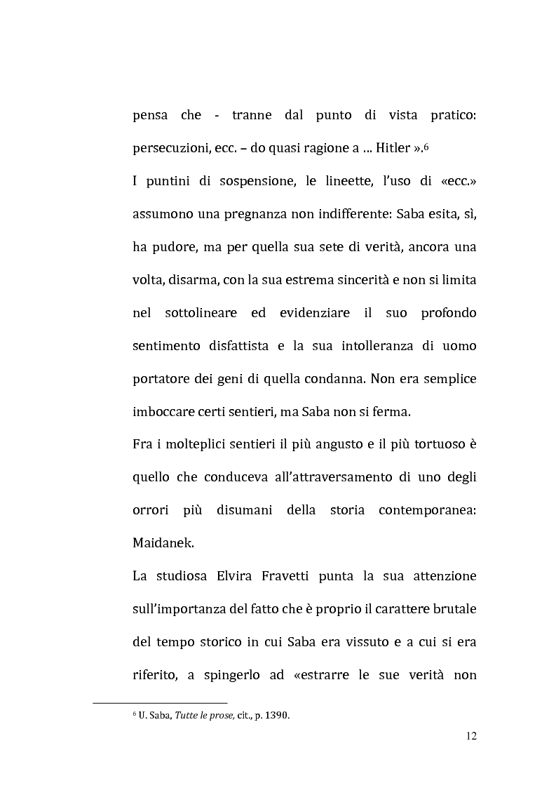 Anteprima della tesi: Il ricordo come racconto: l'altro Saba, Pagina 9