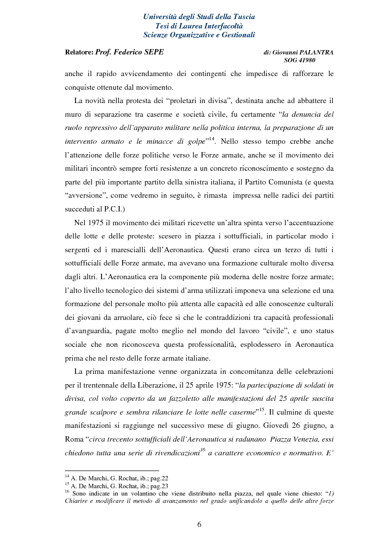 Anteprima della tesi: La Rappresentanza Militare e le relative proposte di riforma, Pagina 6