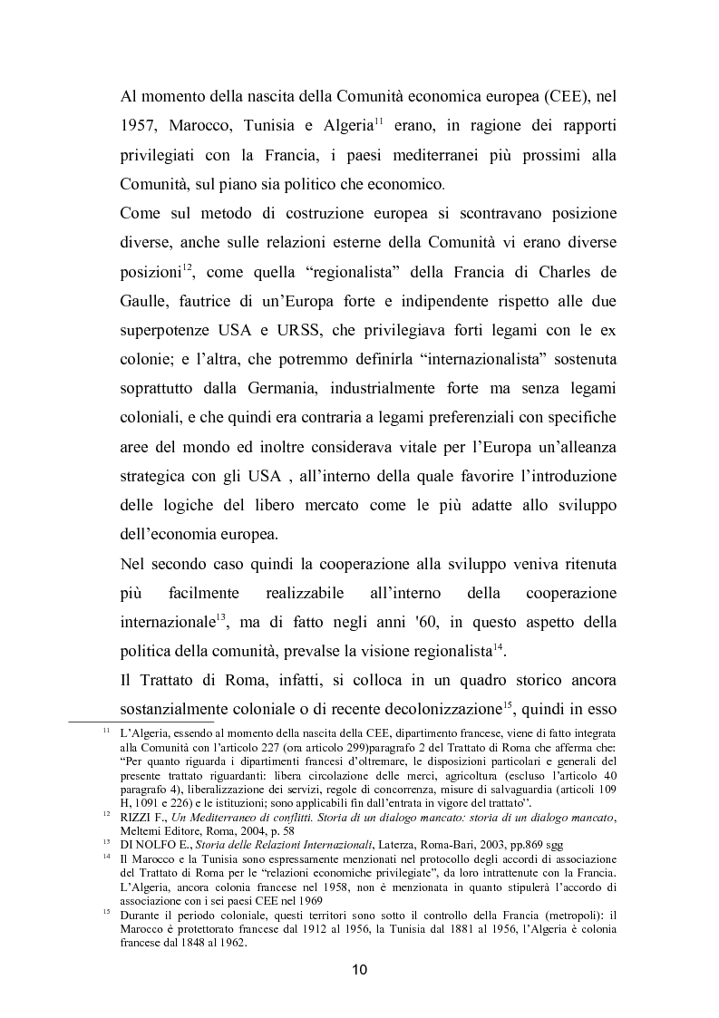 Anteprima della tesi: La politica mediterranea dell'Unione europea, Pagina 10