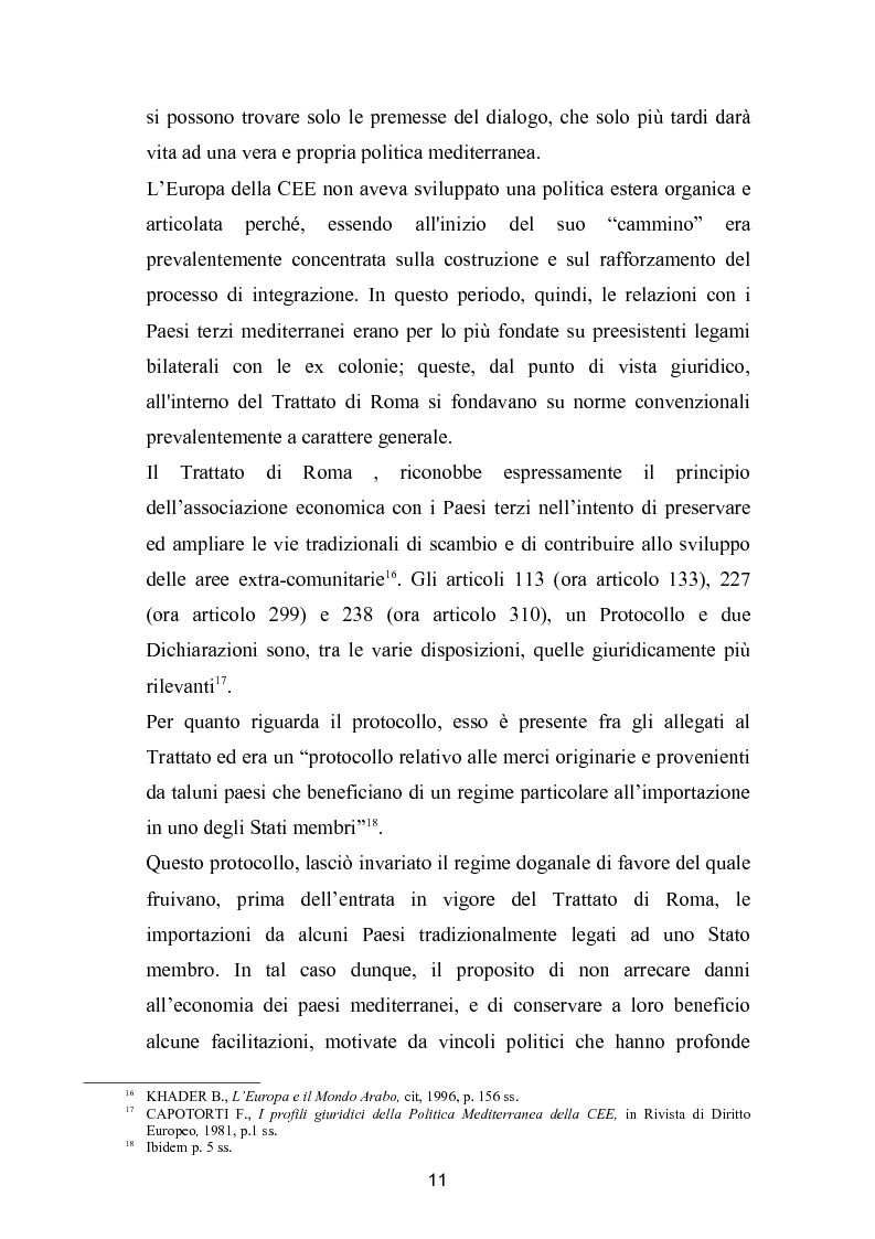 Anteprima della tesi: La politica mediterranea dell'Unione europea, Pagina 11