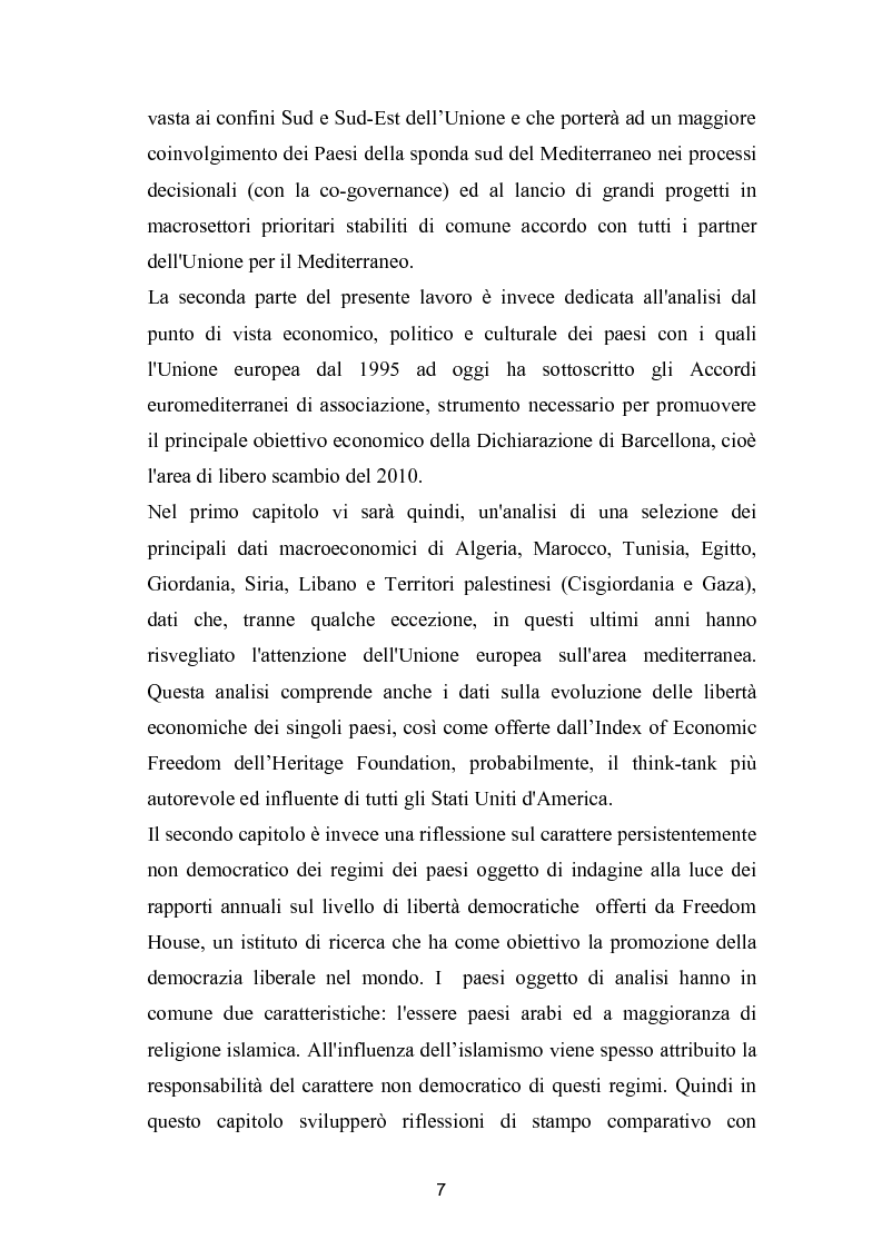 Anteprima della tesi: La politica mediterranea dell'Unione europea, Pagina 7