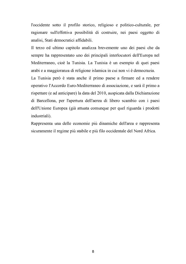 Anteprima della tesi: La politica mediterranea dell'Unione europea, Pagina 8