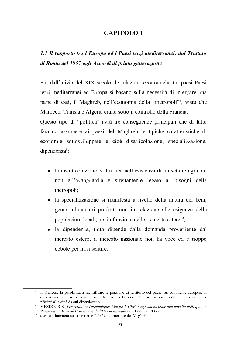 Anteprima della tesi: La politica mediterranea dell'Unione europea, Pagina 9