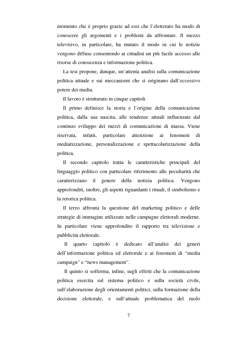 Anteprima della tesi: La comunicazione politica e l'informazione-spettacolo, Pagina 3