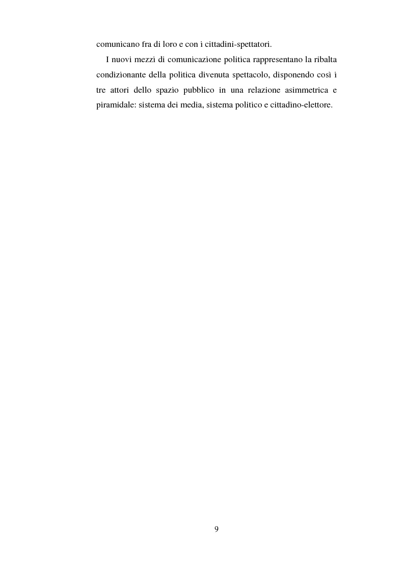 Anteprima della tesi: La comunicazione politica e l'informazione-spettacolo, Pagina 5