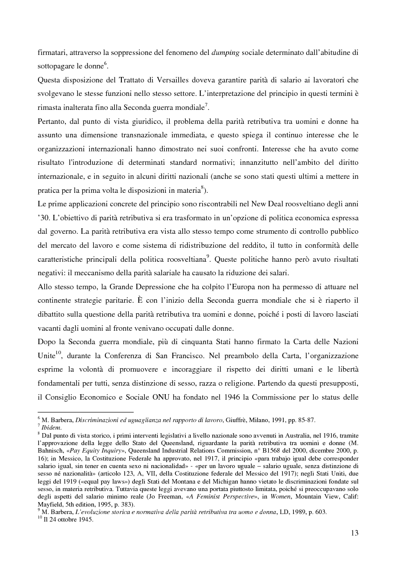Anteprima della tesi: L’applicazione da parte della Francia e dell’Italia del principio europeo della parità tra uomini e donne in materia di lavoro, Pagina 5