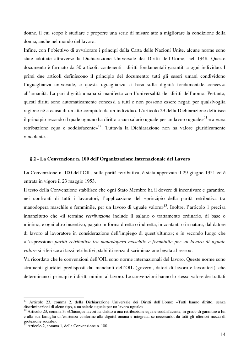 Anteprima della tesi: L’applicazione da parte della Francia e dell’Italia del principio europeo della parità tra uomini e donne in materia di lavoro, Pagina 6