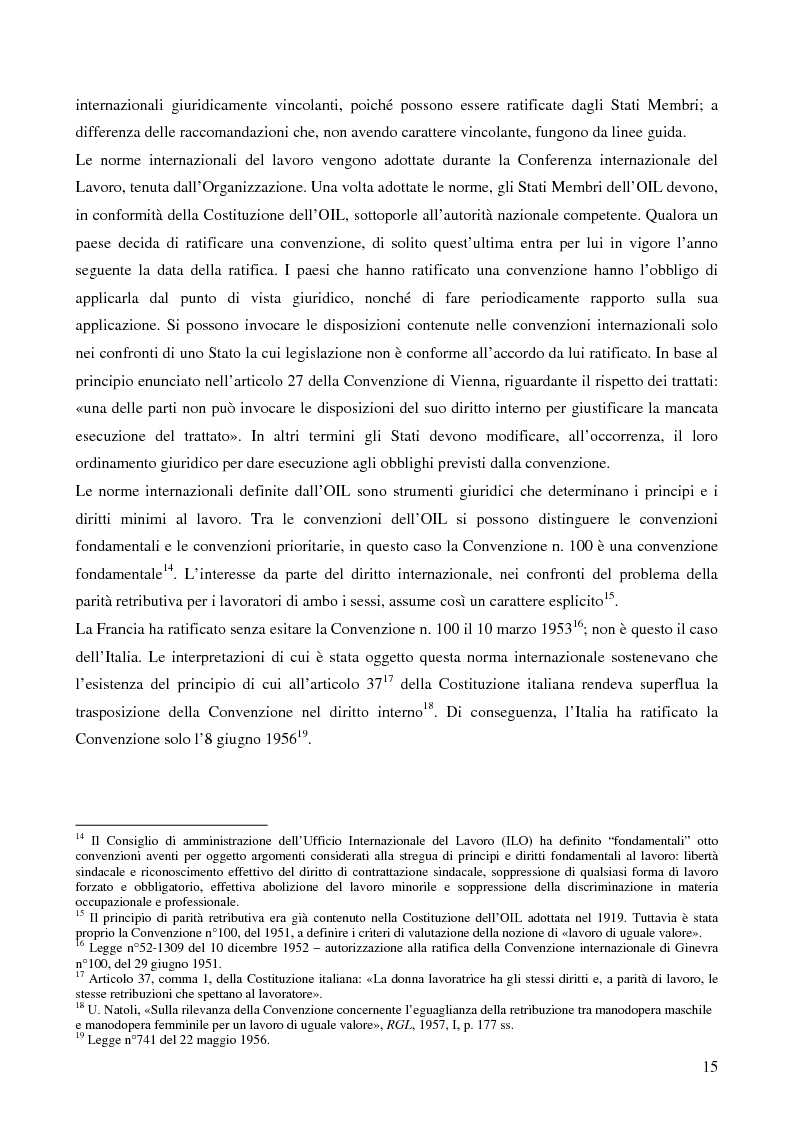 Anteprima della tesi: L’applicazione da parte della Francia e dell’Italia del principio europeo della parità tra uomini e donne in materia di lavoro, Pagina 7