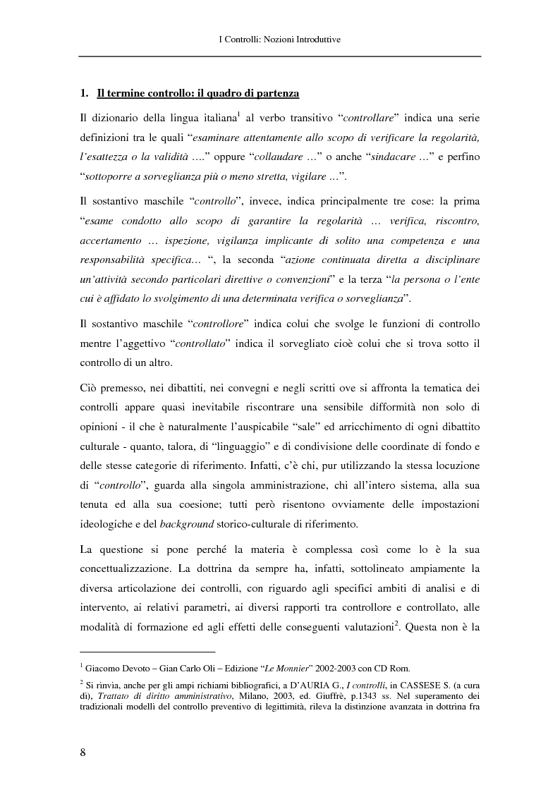 Anteprima della tesi: Il controllo nella pubblica amministrazione: ieri, oggi e domani, Pagina 2