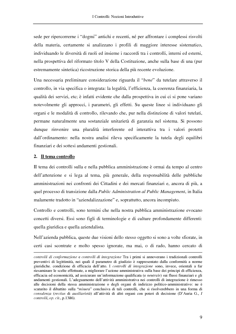 Anteprima della tesi: Il controllo nella pubblica amministrazione: ieri, oggi e domani, Pagina 3