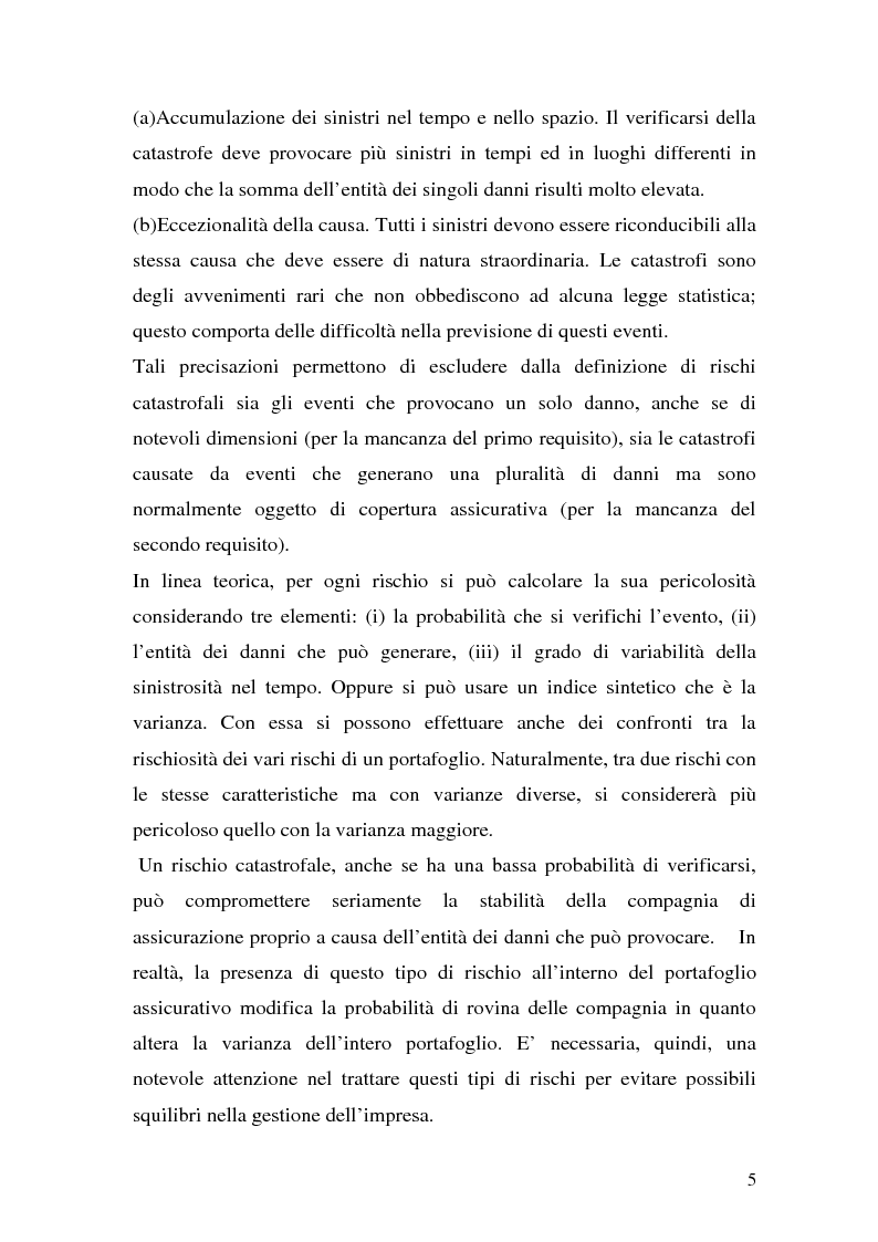 Anteprima della tesi: La riassicurazione per il rischio catastrofale: un approccio stocastico alle coperture terremoto del mercato italiano, Pagina 2