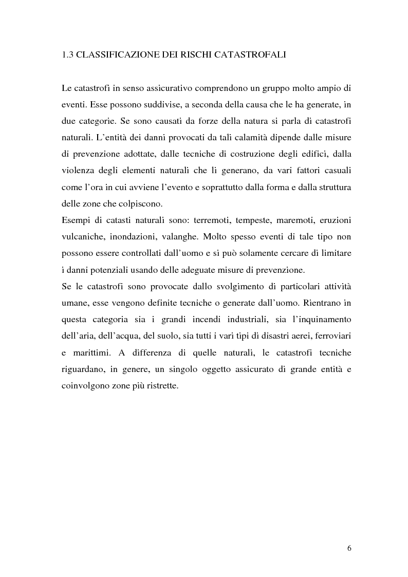 Anteprima della tesi: La riassicurazione per il rischio catastrofale: un approccio stocastico alle coperture terremoto del mercato italiano, Pagina 3