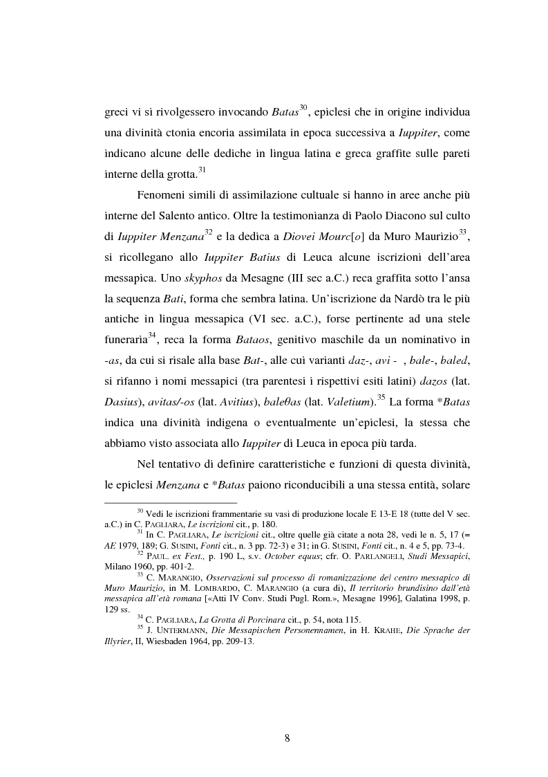 Anteprima della tesi: Gli spazi del culto nel Salento antico, Pagina 11