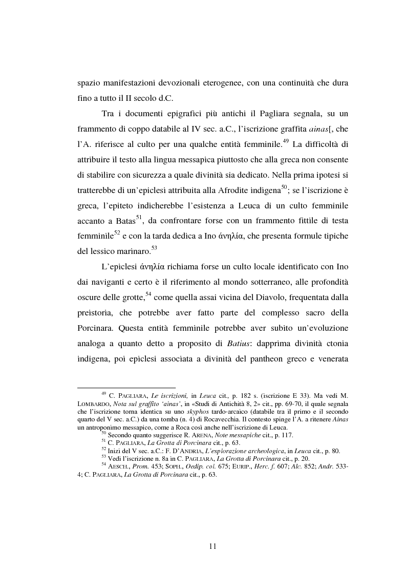 Anteprima della tesi: Gli spazi del culto nel Salento antico, Pagina 14