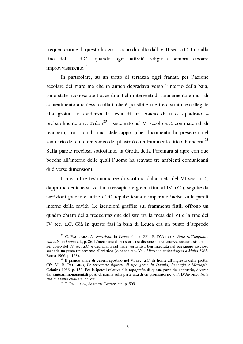Anteprima della tesi: Gli spazi del culto nel Salento antico, Pagina 9