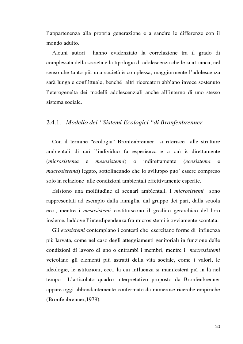 Anteprima della tesi: Adolescenza e ''adolescenze estreme'' - Viaggio attraverso il disagio adolescenziale, Pagina 15