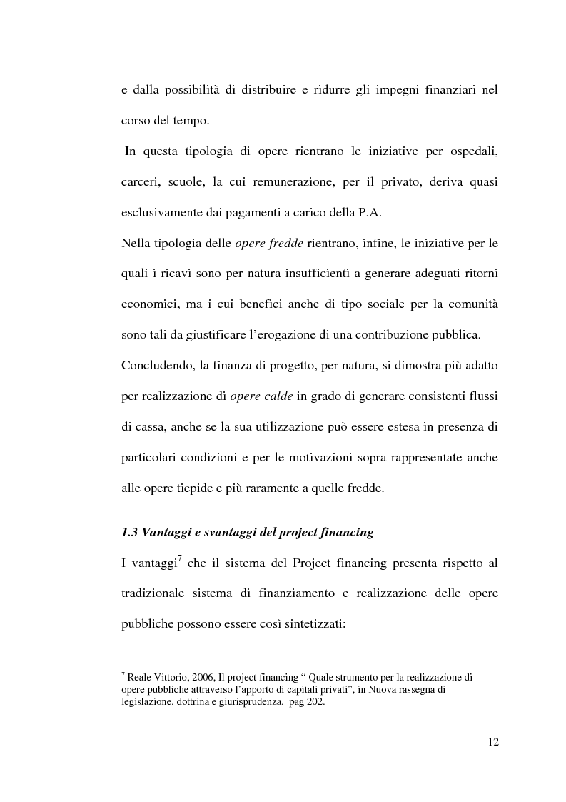 Anteprima della tesi: Il project financing nella realizzazione di opere pubbliche e il caso della città di Alberobello, Pagina 10