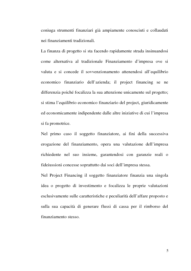 Anteprima della tesi: Il project financing nella realizzazione di opere pubbliche e il caso della città di Alberobello, Pagina 3