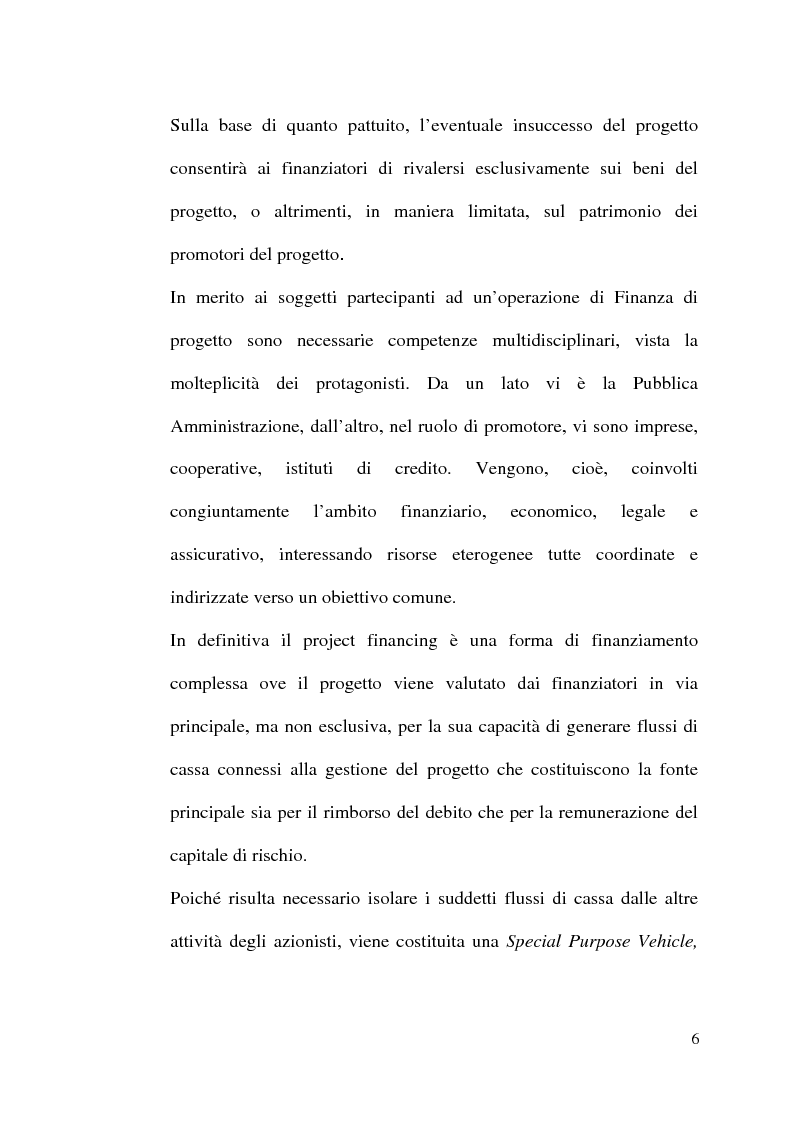 Anteprima della tesi: Il project financing nella realizzazione di opere pubbliche e il caso della città di Alberobello, Pagina 4