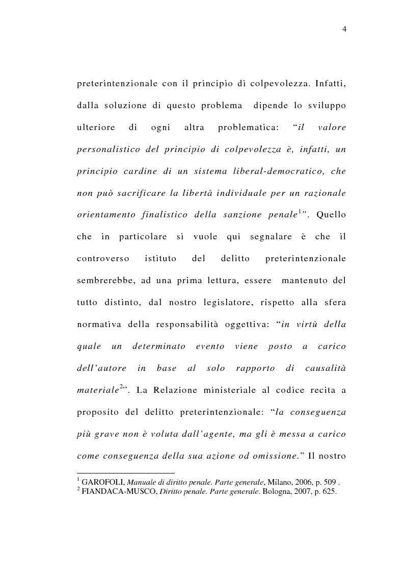 Anteprima della tesi: Il delitto preterintenzionale, Pagina 2