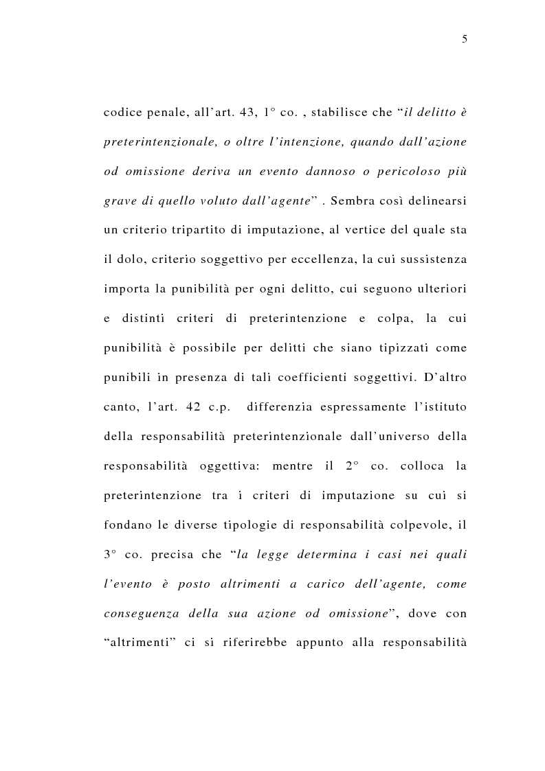 Anteprima della tesi: Il delitto preterintenzionale, Pagina 3
