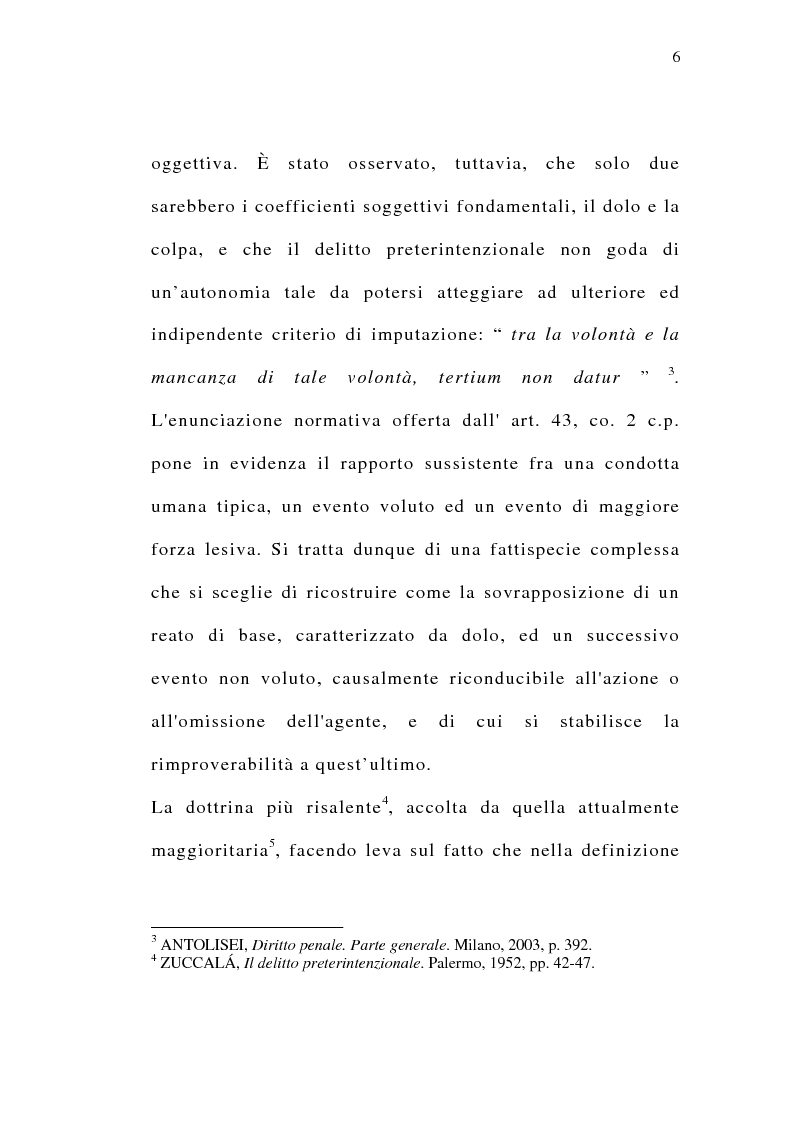 Anteprima della tesi: Il delitto preterintenzionale, Pagina 4
