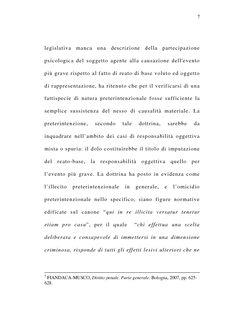 Anteprima della tesi: Il delitto preterintenzionale, Pagina 5