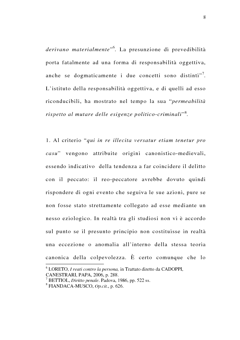 Anteprima della tesi: Il delitto preterintenzionale, Pagina 6