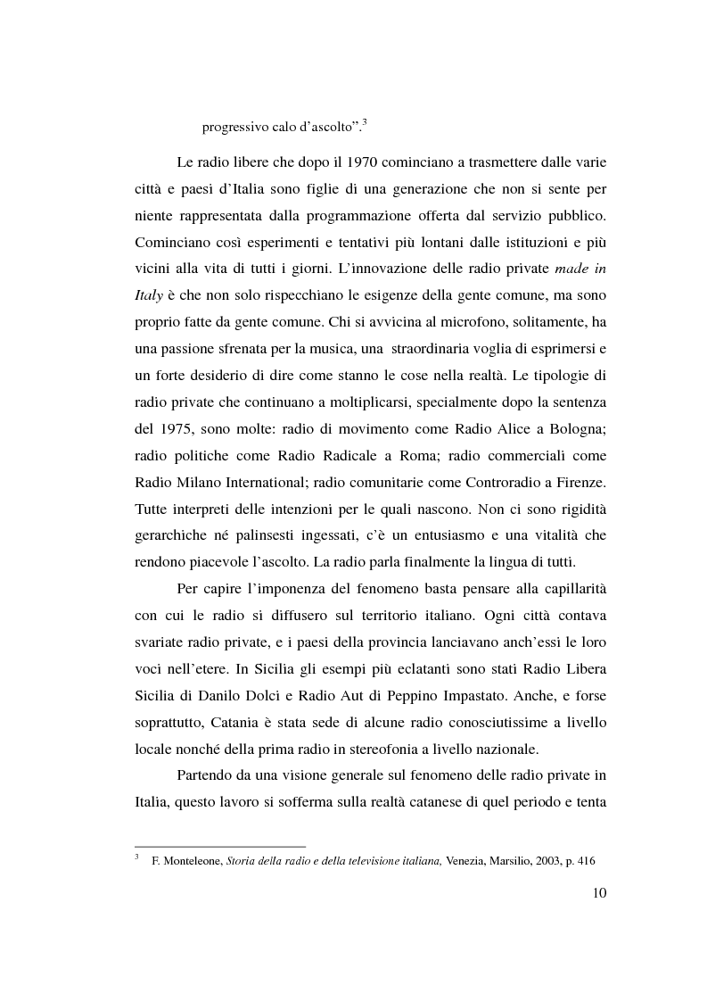 Anteprima della tesi: La stagione dell'indipendenza: CTA FM Stereo e le sue sorelle, Pagina 7
