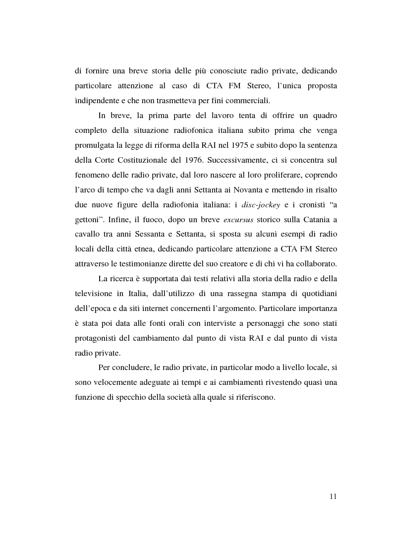 Anteprima della tesi: La stagione dell'indipendenza: CTA FM Stereo e le sue sorelle, Pagina 8