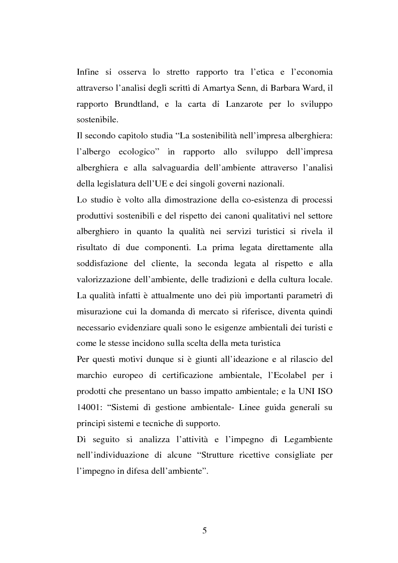 Anteprima della tesi: Turismo e ambiente: un binomio possibile, Pagina 2