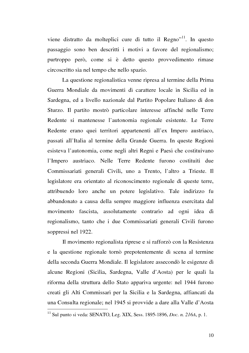 Anteprima della tesi: Le variazioni territoriali delle Regioni, Pagina 10