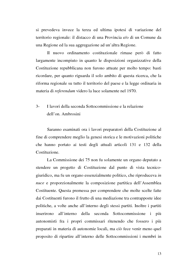 Anteprima della tesi: Le variazioni territoriali delle Regioni, Pagina 13