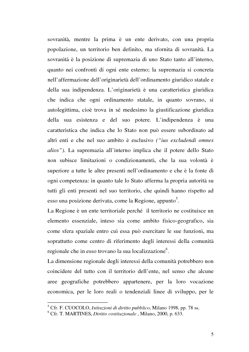 Anteprima della tesi: Le variazioni territoriali delle Regioni, Pagina 5