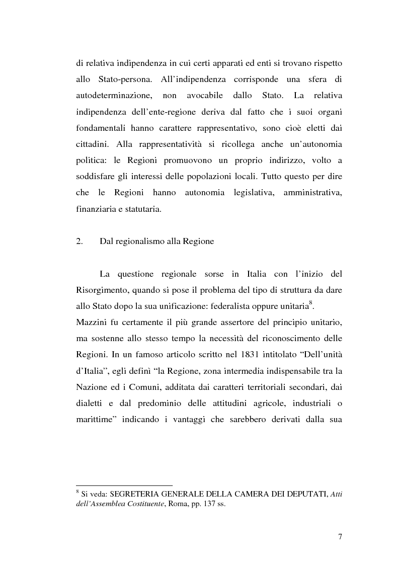Anteprima della tesi: Le variazioni territoriali delle Regioni, Pagina 7