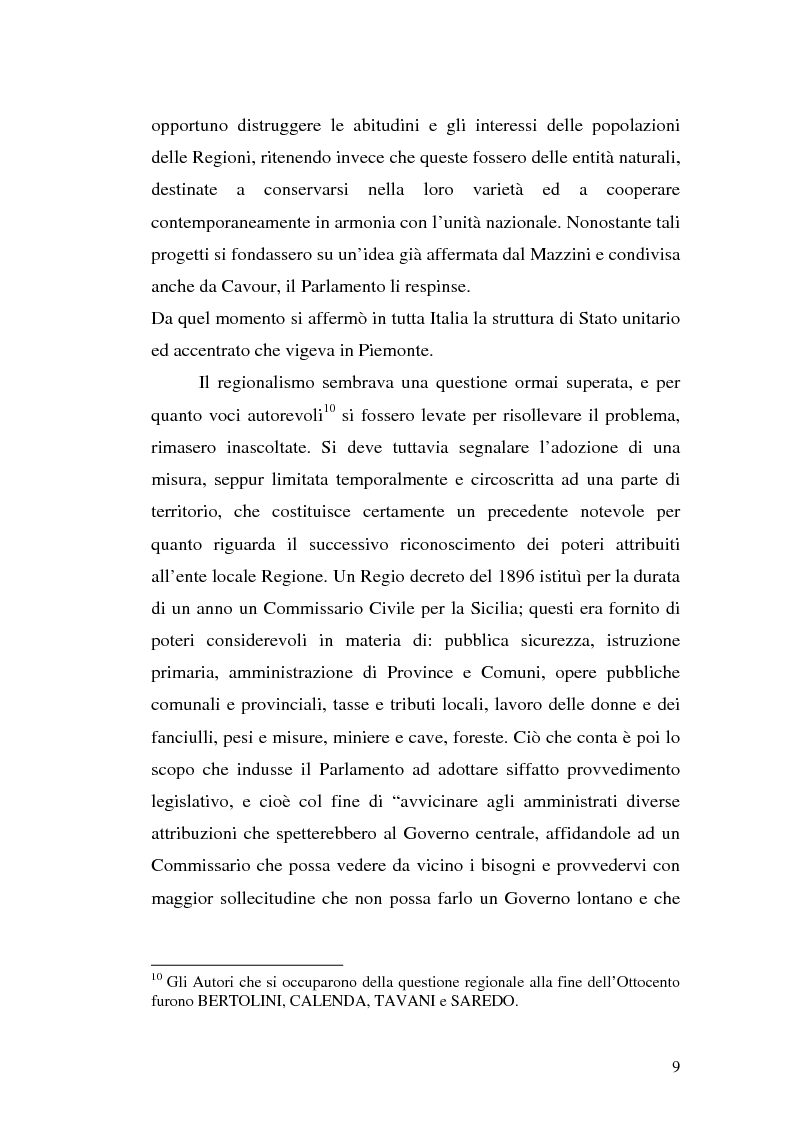 Anteprima della tesi: Le variazioni territoriali delle Regioni, Pagina 9