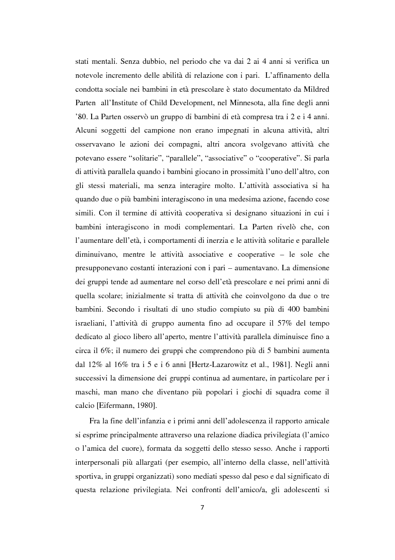 Anteprima della tesi: Adolescenza: relazioni fra pari e comportamenti a rischio, Pagina 7