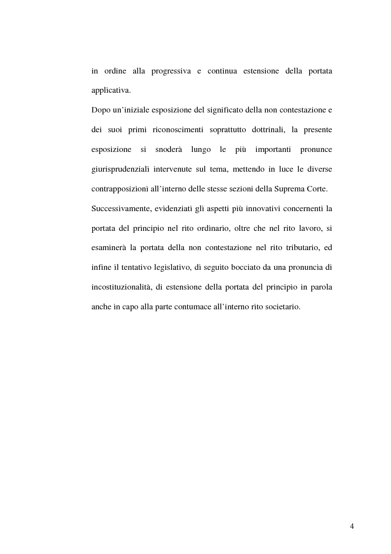 Anteprima della tesi: Profili evolutivi del principio di non contestazione nel processo civile, Pagina 2