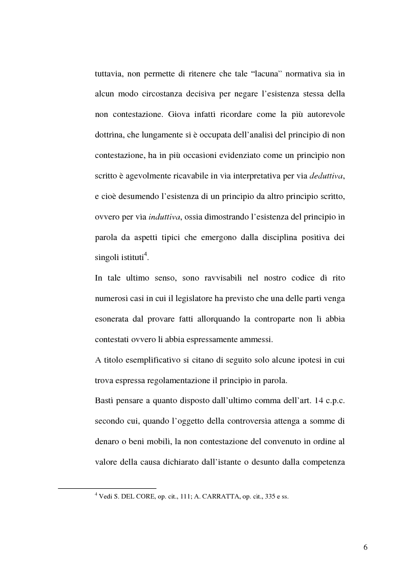 Anteprima della tesi: Profili evolutivi del principio di non contestazione nel processo civile, Pagina 4